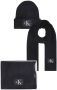 Calvin Klein Iconische Zwarte Wollen Sjaal Set Black Heren - Thumbnail 1