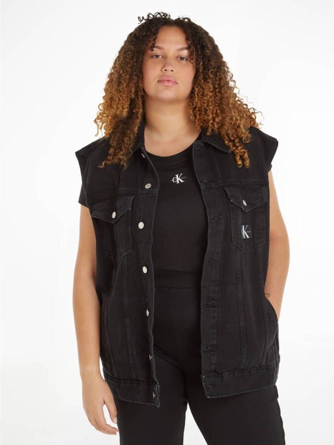 Calvin Klein Tijdloze Denim Jas Black Dames