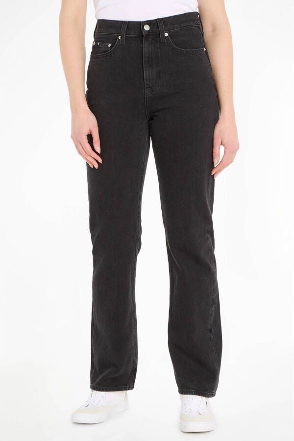 Calvin Klein Jeans Klassieke Moderne High-Waisted Jeans Black Dames