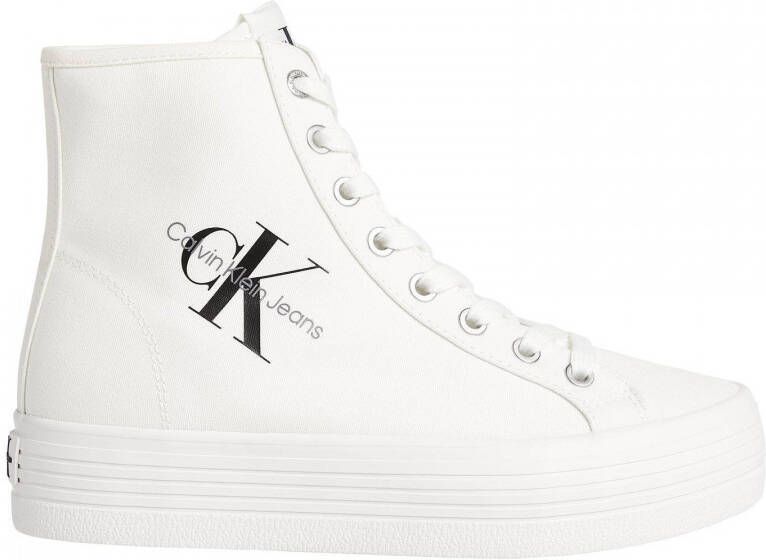 Calvin klein JEANS hoge sneakers wit