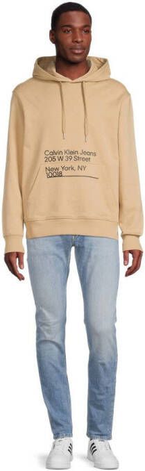 CALVIN KLEIN JEANS hoodie met biologisch katoen pf2 travertine