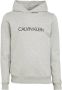 Calvin Klein Jeans hoodie met logo grijs melange Sweater Logo 164 - Thumbnail 1