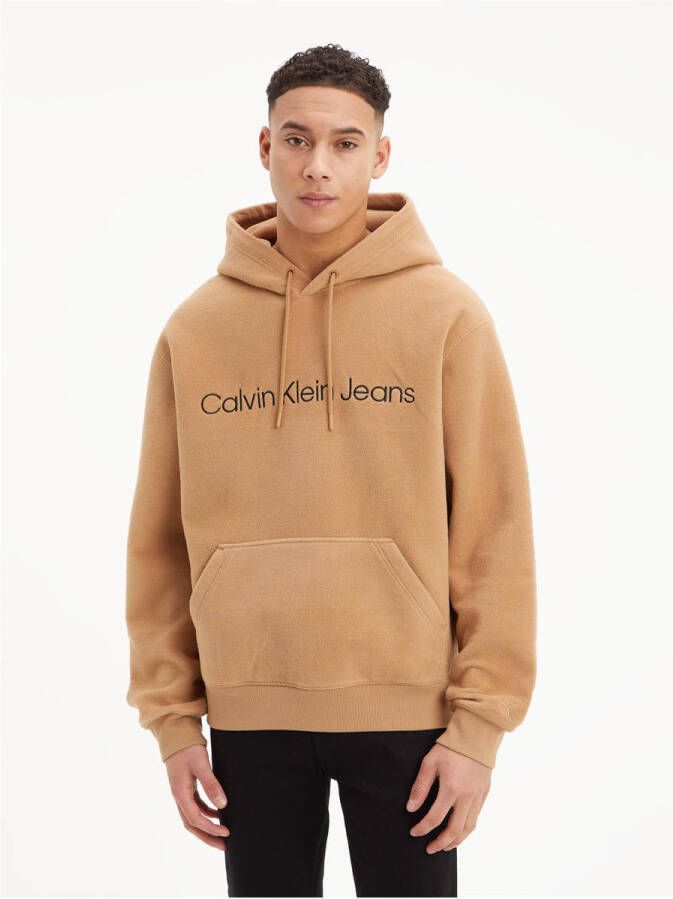 CALVIN KLEIN JEANS hoodie met logo timeless camel