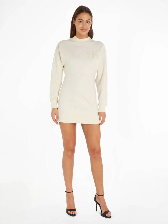 Calvin Klein Jeans Sweatjurk met labeldetail model 'CHENILLE'