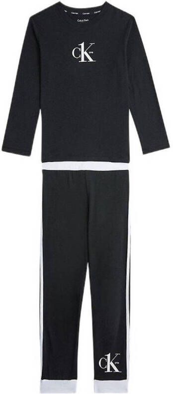 CALVIN KLEIN JEANS pyjama met logo zwart