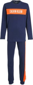 CALVIN KLEIN JEANS pyjama van biologisch katoen donkerblauw oranje