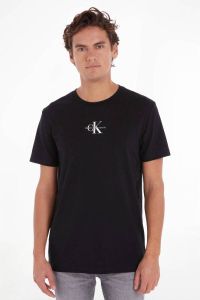 Calvin Klein Zwarte T-shirts en Polos met Logo Zwart Heren