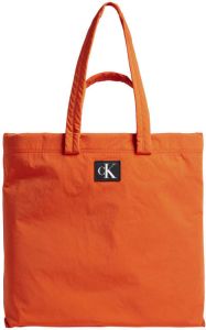CALVIN KLEIN JEANS shopper met logo oranje