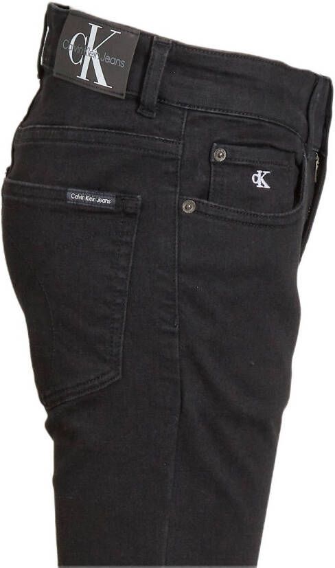 Calvin Klein Jeans skinny jeans clean black Blauw Jongens Stretchdenim 128