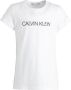 Calvin Klein Jeans slim fit T-shirt van biologisch katoen wit Logo 128 - Thumbnail 1