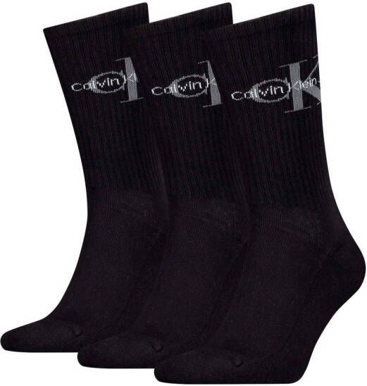 CALVIN KLEIN JEANS sokken met logo set van 3 zwart