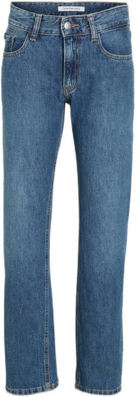 Calvin Klein Jeans straight fit jeans authentic vintage embro Blauw Jongens Denim 140