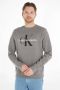 CALVIN KLEIN JEANS sweater Iconic met logo mid grey heather - Thumbnail 1