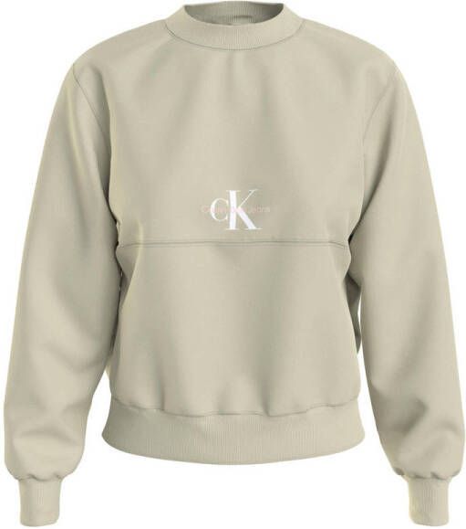 CALVIN KLEIN JEANS sweater met logo lichtroze