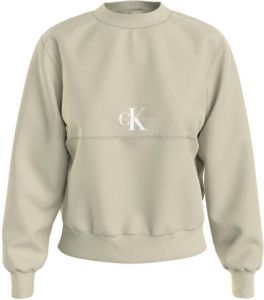 Calvin Klein Sweatshirt MONOGRAM LOGO CREW NECK met markante deelnaad
