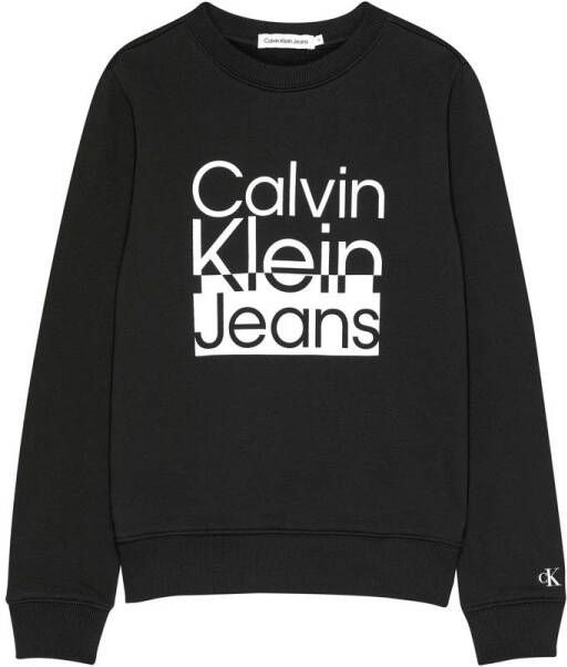 Calvin Klein Jeans Sweatshirt met labelprint model 'BOX LOGO'