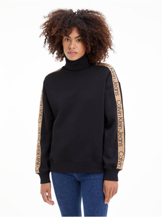 CALVIN KLEIN JEANS sweater met logo zwart