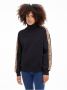 Calvin Klein Logo Schouder Roll Neck Sweatshirt Black Dames - Thumbnail 2