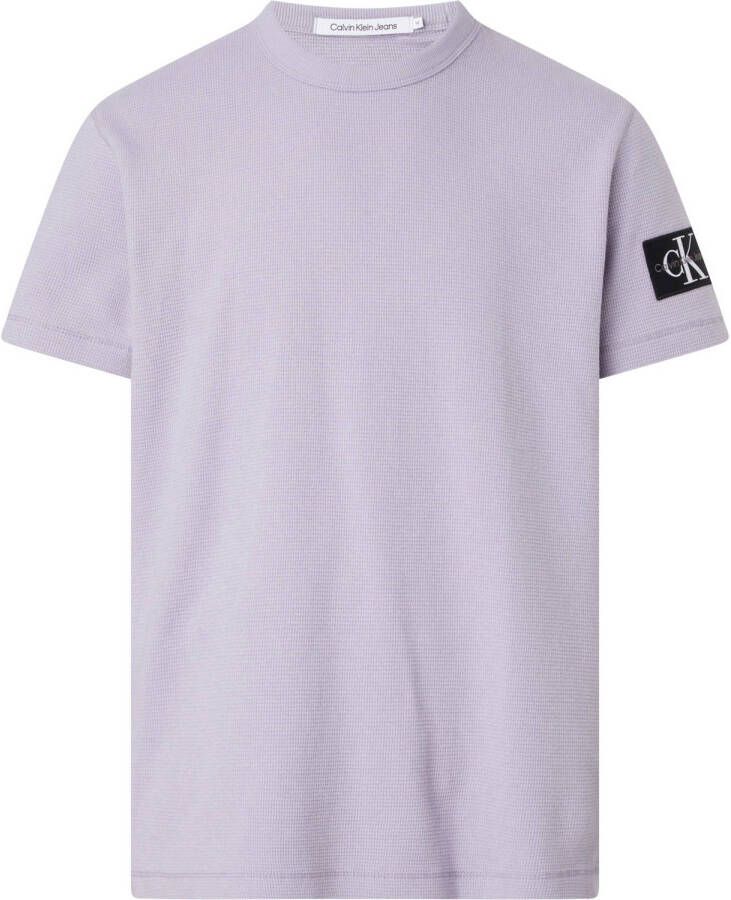 CALVIN KLEIN JEANS T-shirt BADGE WAFFLE lavender aura