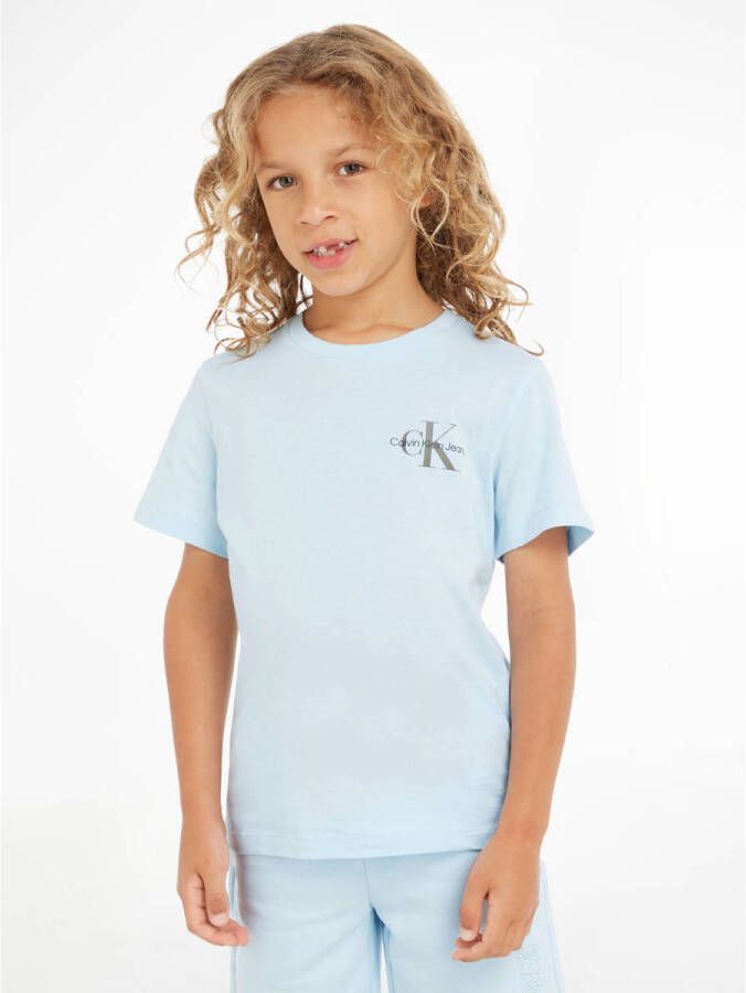 CALVIN KLEIN JEANS T-shirt met biologisch katoen blauw
