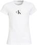Calvin Klein T-shirt met biologisch katoen wit Logo 140 - Thumbnail 1