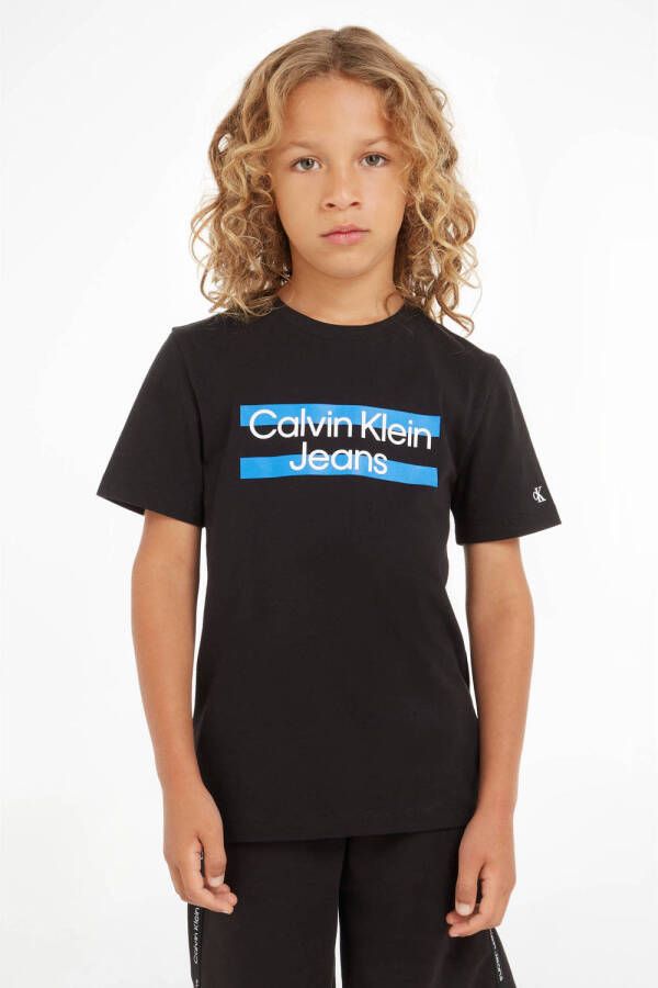 CALVIN KLEIN JEANS T-shirt met biologisch katoen zwart