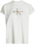 Calvin Klein Monogram Logo T-shirt beige J20J221562 ACI Wit Heren - Thumbnail 1