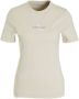 Calvin Klein Monologo T-shirt ecru J20J221426 ACF Beige Dames - Thumbnail 1