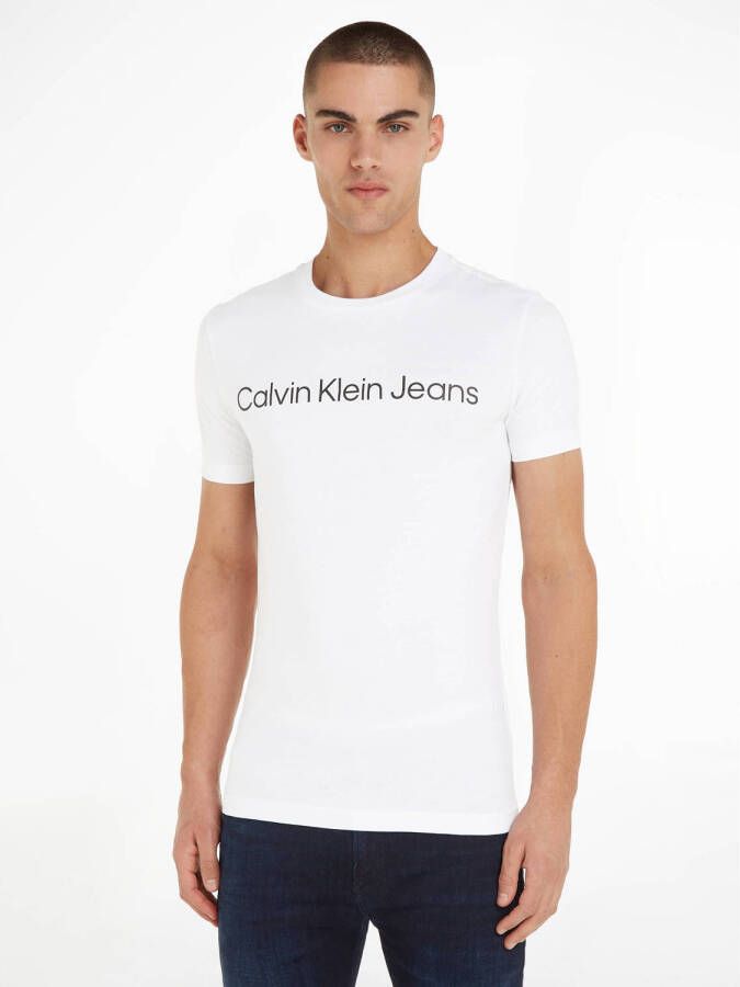 CALVIN KLEIN JEANS T-shirt met logo wit
