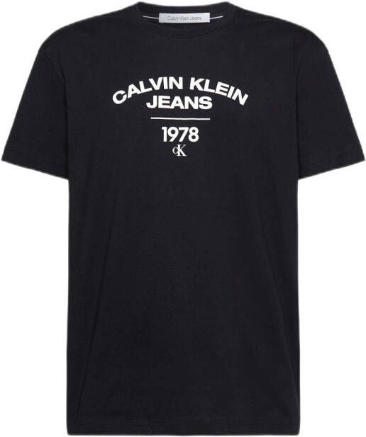 CALVIN KLEIN JEANS T-shirt met logo zwart