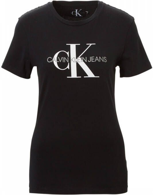 Calvin Klein Shirt met ronde hals CORE MONOGRAM LOGO REGULAR FIT TEE met grote ck logo print