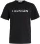 Calvin Klein Jeans T-shirt met logo zwart Jongens Katoen Ronde hals Logo 128 - Thumbnail 1