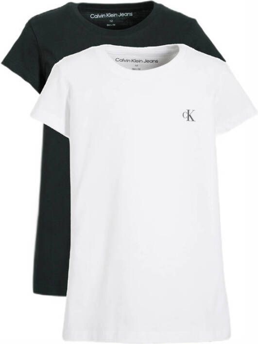 Calvin Klein Jeans T-shirt Korte Mouw 2-PACK SLIM MONOGRAM TOP