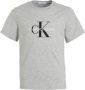 CALVIN KLEIN JEANS T-shirt van biologisch katoen grijs melange - Thumbnail 1