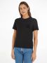 Calvin Klein Logo T-shirt zwart J20J221825 BEH Zwart Dames - Thumbnail 1