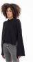 Calvin Klein Zwarte Trui Fluffy Wide Open Sleeves Sweater - Thumbnail 7