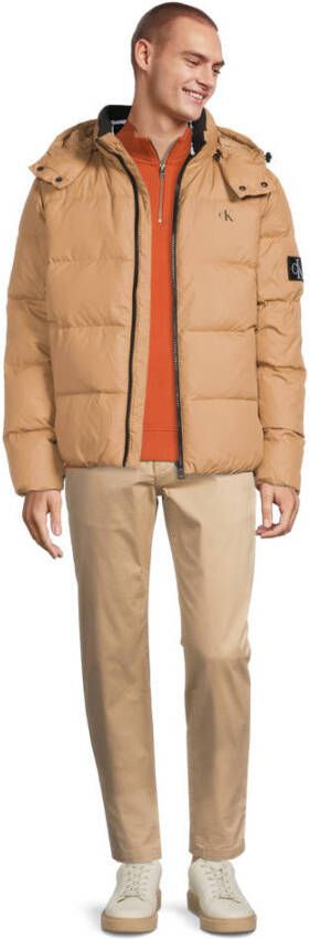 CALVIN KLEIN JEANS winterjas van gerecycled polyester timeless camel