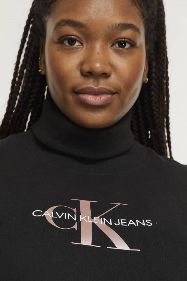 CALVIN KLEIN Plus sweater van biologisch katoen zwart roze wit