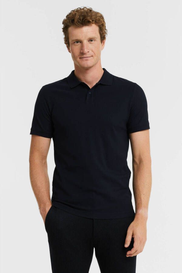 Calvin Klein Verfijnde Pique Slim Fit Polo Shirt Blue Heren