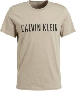 Calvin Klein pyjamatop met logo olijfgroen