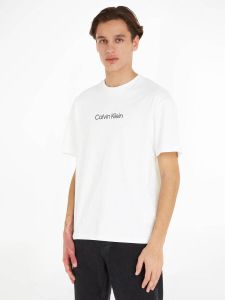 Calvin Klein regular fit T-shirt van biologisch katoen bright white