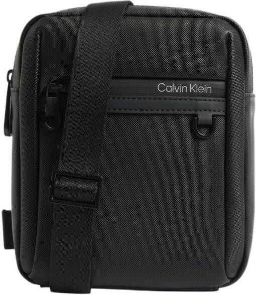 Calvin Klein Klassieke Zwarte Cross Body Tas voor Daily Tech Conv Reporter S Black Heren
