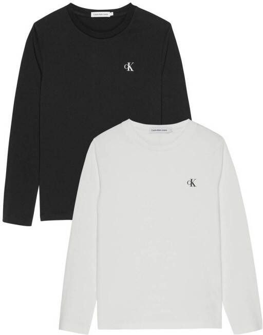 Calvin Klein Shirt met lange mouwen 2-PACK MONOGRAM TOP LS (set 2-delig)