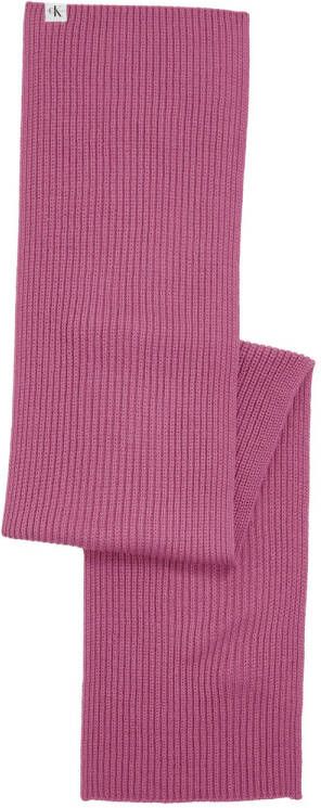 Calvin Klein sjaal roze Acryl Effen