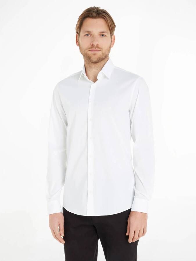 Calvin Klein slim fit overhemd bright white