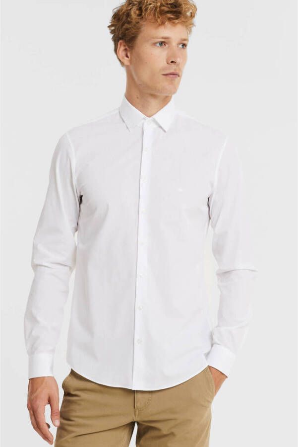 Calvin Klein Businessoverhemd 2PLY POPLIN STRETCH SLIM SHIRT unikleur