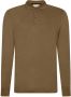 CALVIN KLEIN Heren Polo's & T-shirts Smooth Cotton Slim Ls Polo Bruin - Thumbnail 2