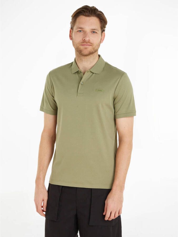 Calvin Klein Glad Katoen Slim Polo T-shirt Green Heren - Foto 2