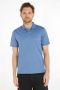CALVIN KLEIN Heren Polo's & T-shirts Smooth Cotton Slim Polo Blauw - Thumbnail 2