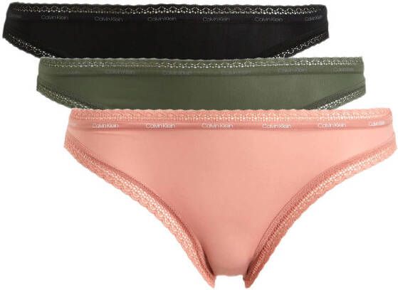 Calvin Klein Bikinibroekje BIKINI 3PK met ck-logo-opschrift (3 stuks Set van 3)
